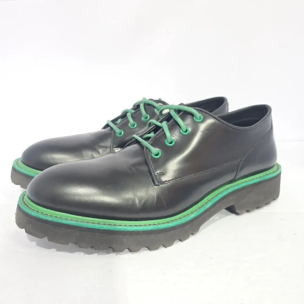 Dirk Bikkembergs Chunky Derby Shoe Goodyear Welt Mens Size 11 EU44 Black/Green